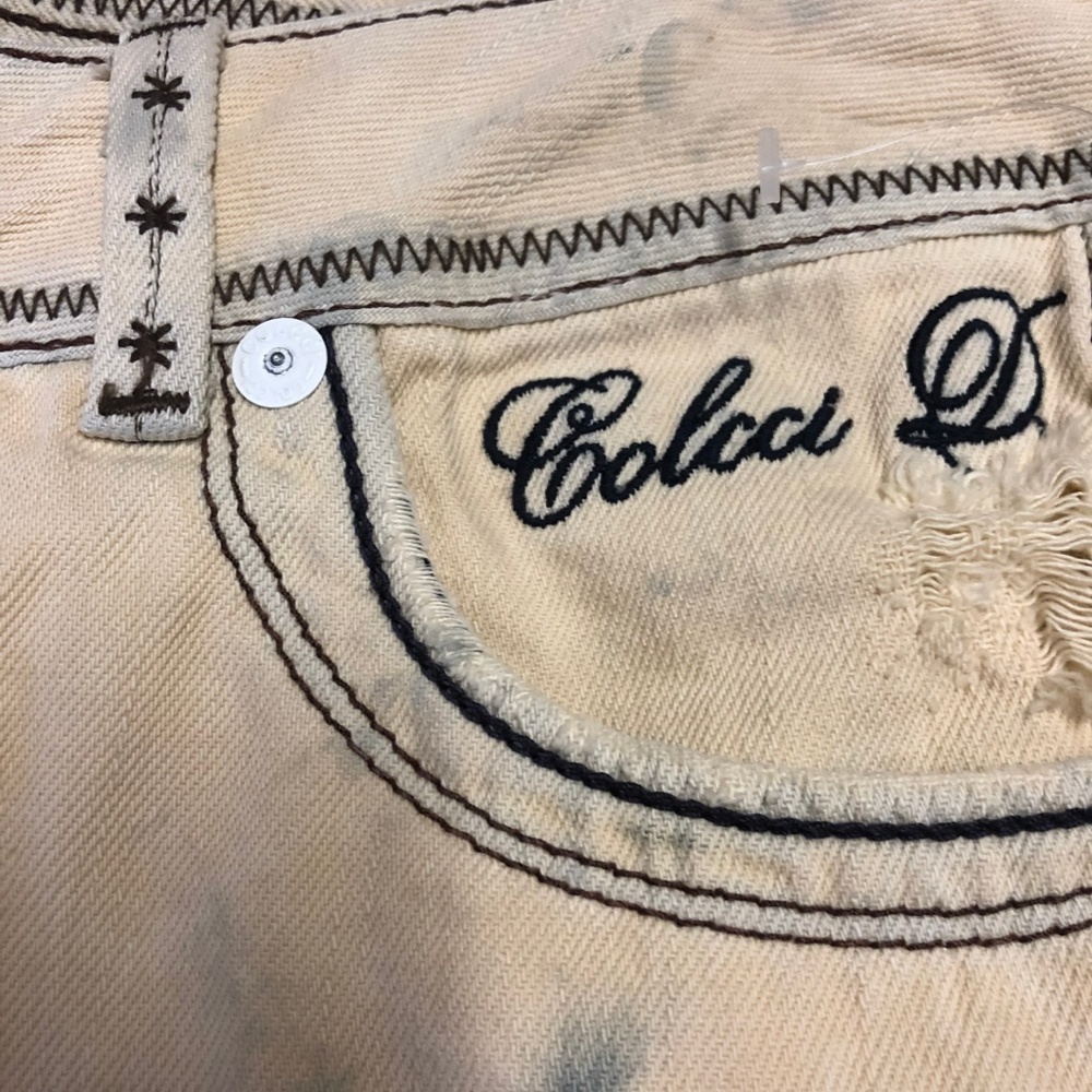 Colcci Women's Jeans Cream Distressed Size 4 - Picture 6 of 8